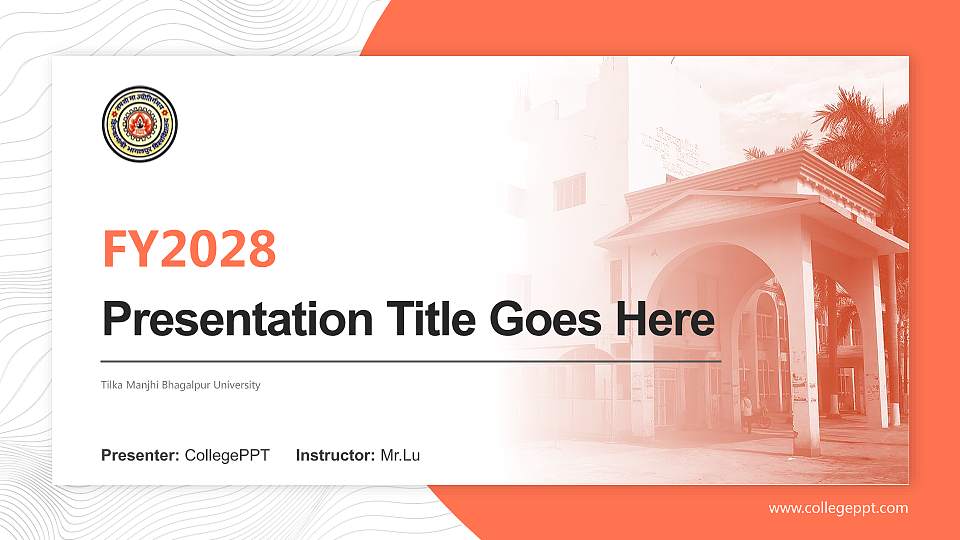Tilka Manjhi Bhagalpur University Academic Presentation/Research Findings Report PPT Template16:9 ratio PPT effect preview image