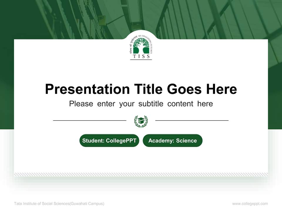 Tata Institute of Social Sciences(Guwahati Campus) National Scholarship Defense PPT Template4:3 ratio PPT effect preview image4