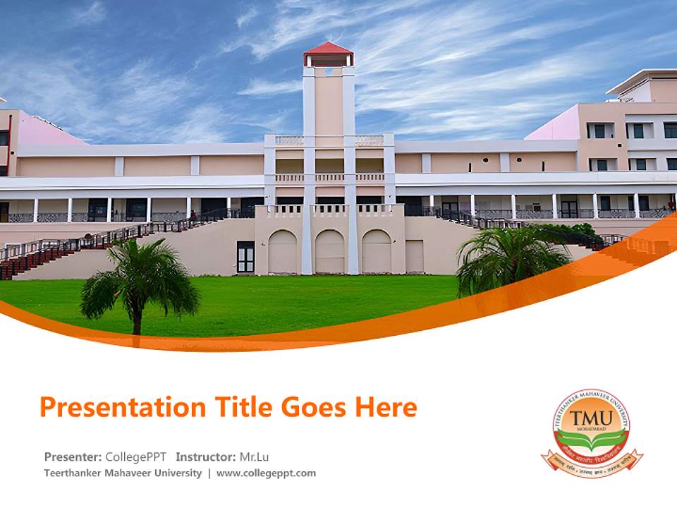 Teerthanker Mahaveer University Course/Courseware Creation PPT Template4:3 ratio PPT effect preview image5