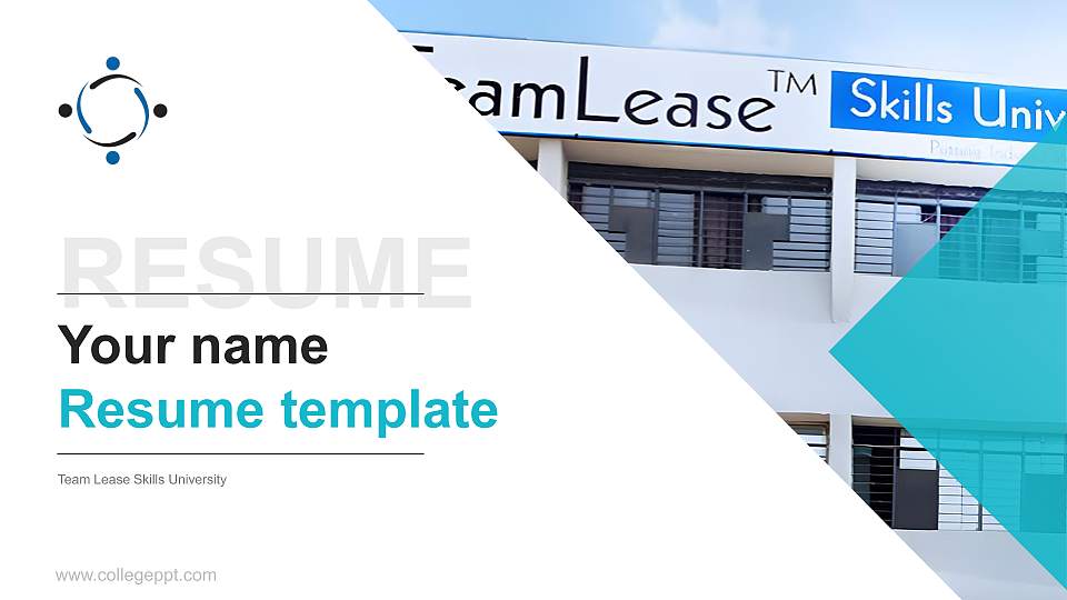 Team Lease Skills University Resume PPT Template16:9 ratio PPT effect preview image