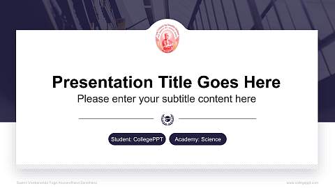 Swami Vivekananda Yoga Anusandhana Sansthana National Scholarship Defense PPT Template