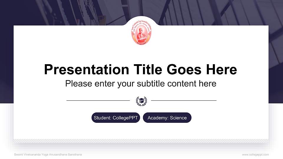 Swami Vivekananda Yoga Anusandhana Sansthana National Scholarship Defense PPT Template16:9 ratio PPT effect preview image1