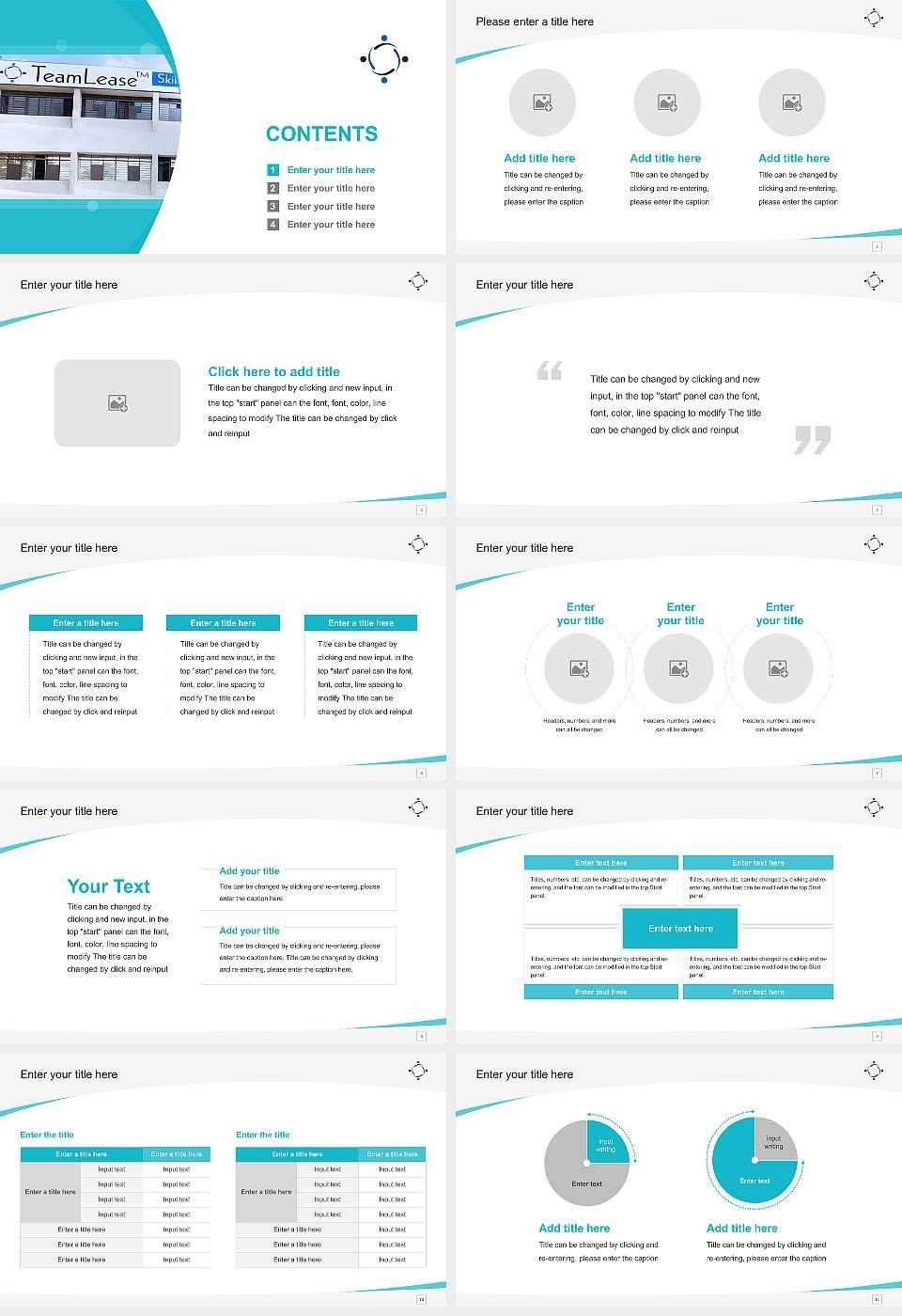 Team Lease Skills University Course/Courseware Creation PPT Template16:9 ratio PPT effect preview image2
