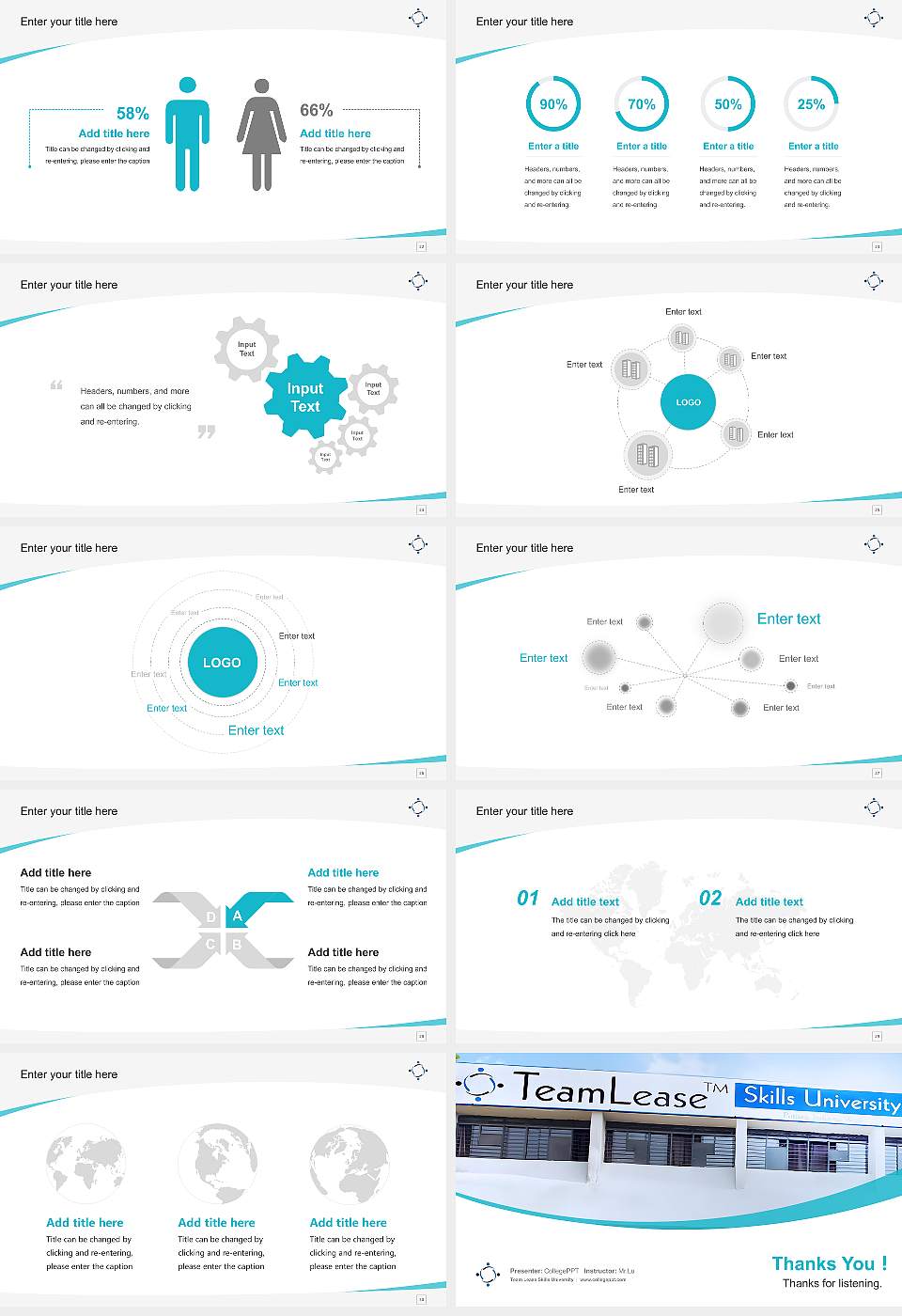 Team Lease Skills University Course/Courseware Creation PPT Template16:9 ratio PPT effect preview image4