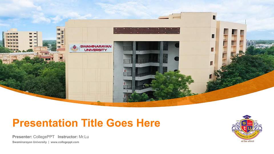 Swaminarayan University Course/Courseware Creation PPT Template16:9 ratio PPT effect preview image