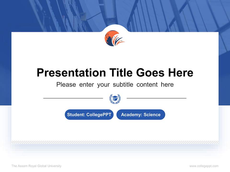 The Assam Royal Global University National Scholarship Defense PPT Template4:3 ratio PPT effect preview image4