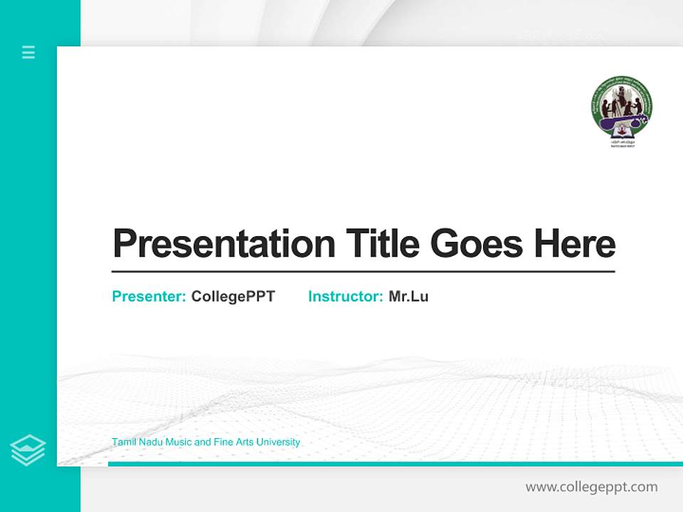 Tamil Nadu Music and Fine Arts University Thesis Proposal/Graduation Defense PPT Template4:3 ratio PPT effect preview image5