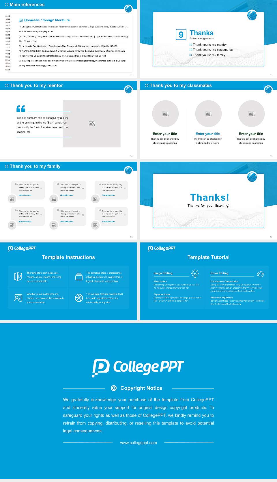 The Glocal University Graduation Thesis Defense PPT Template16:9 ratio PPT effect preview image7