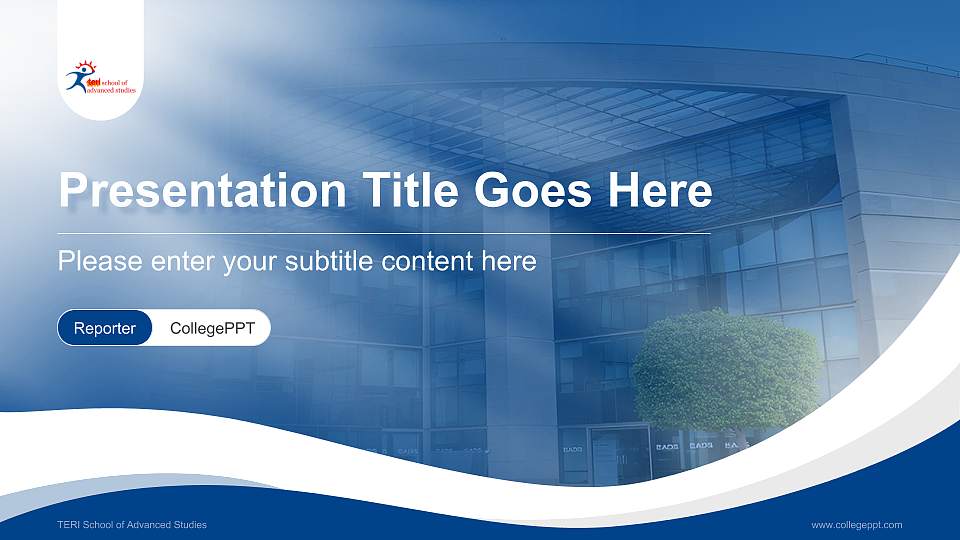 TERI School of Advanced Studies Lecture Sharing and Networking Event PPT Template16:9 ratio PPT effect preview image
