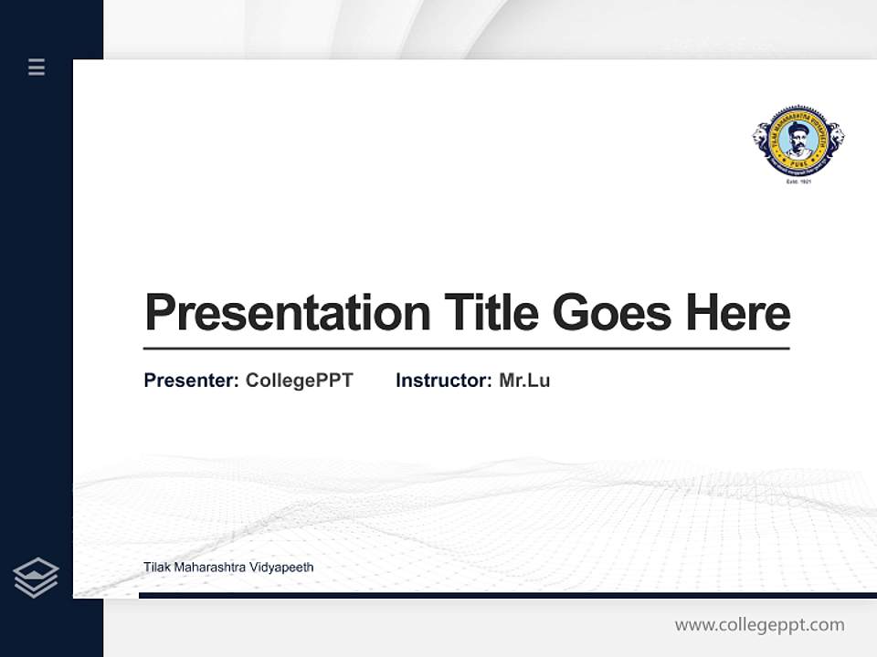 Tilak Maharashtra Vidyapeeth Thesis Proposal/Graduation Defense PPT Template4:3 ratio PPT effect preview image5