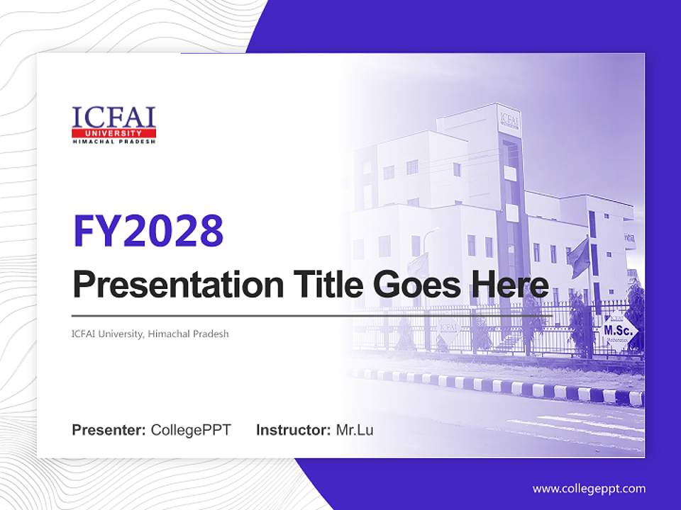 ICFAI University, Himachal Pradesh Academic Presentation/Research Findings Report PPT Template4:3 ratio PPT effect preview image5