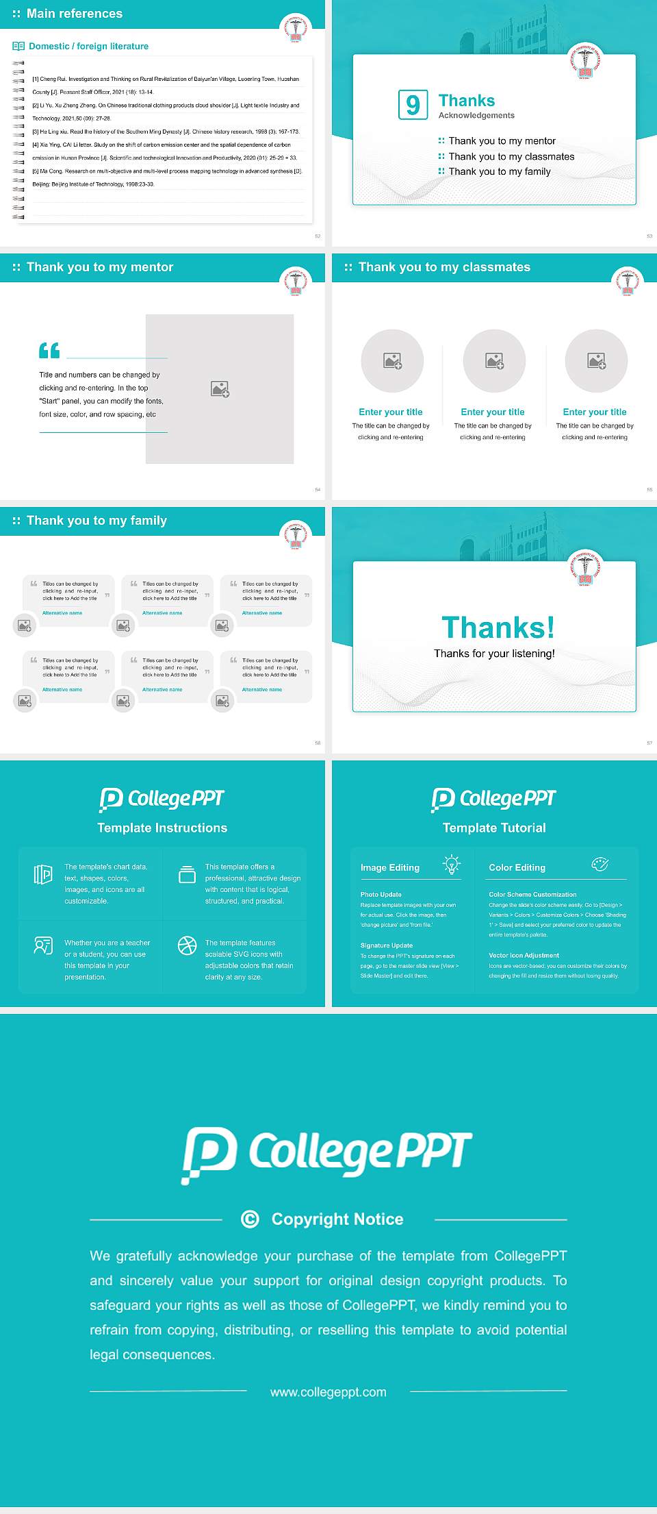 The West Bengal University of Health Sciences Graduation Thesis Defense PPT Template4:3 ratio PPT effect preview image7