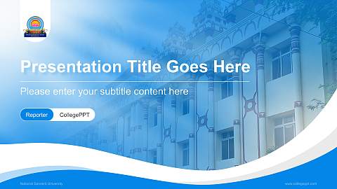 National Sanskrit University Lecture Sharing and Networking Event PPT Template