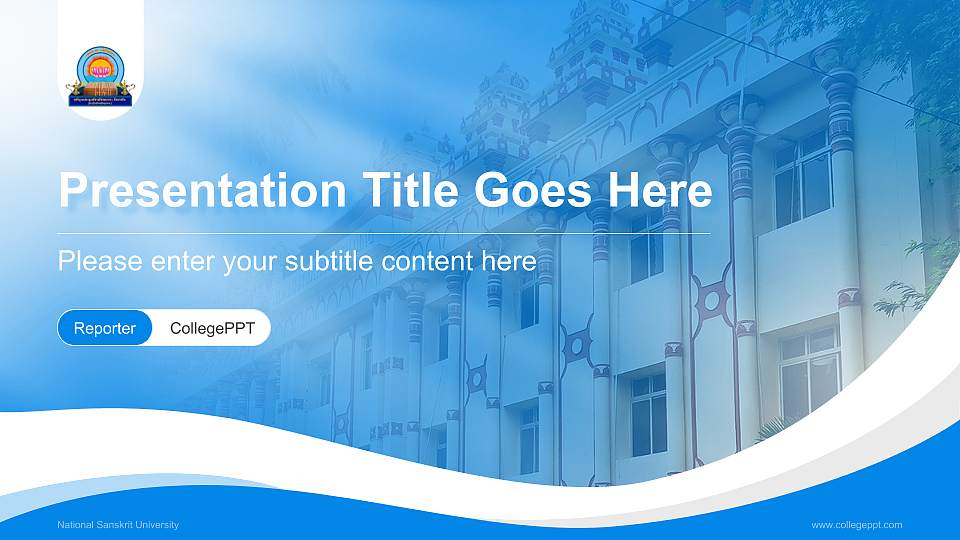 National Sanskrit University Lecture Sharing and Networking Event PPT Template16:9 ratio PPT effect preview image