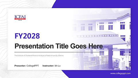 The Institute of Chartered Financial Analysts of India University (Sikkim) Academic Presentation/Research Findings Report PPT Template