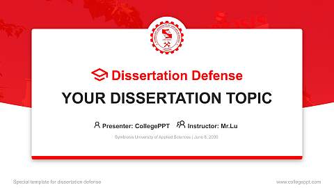 Symbiosis University of Applied Sciences Graduation Thesis Defense PPT Template