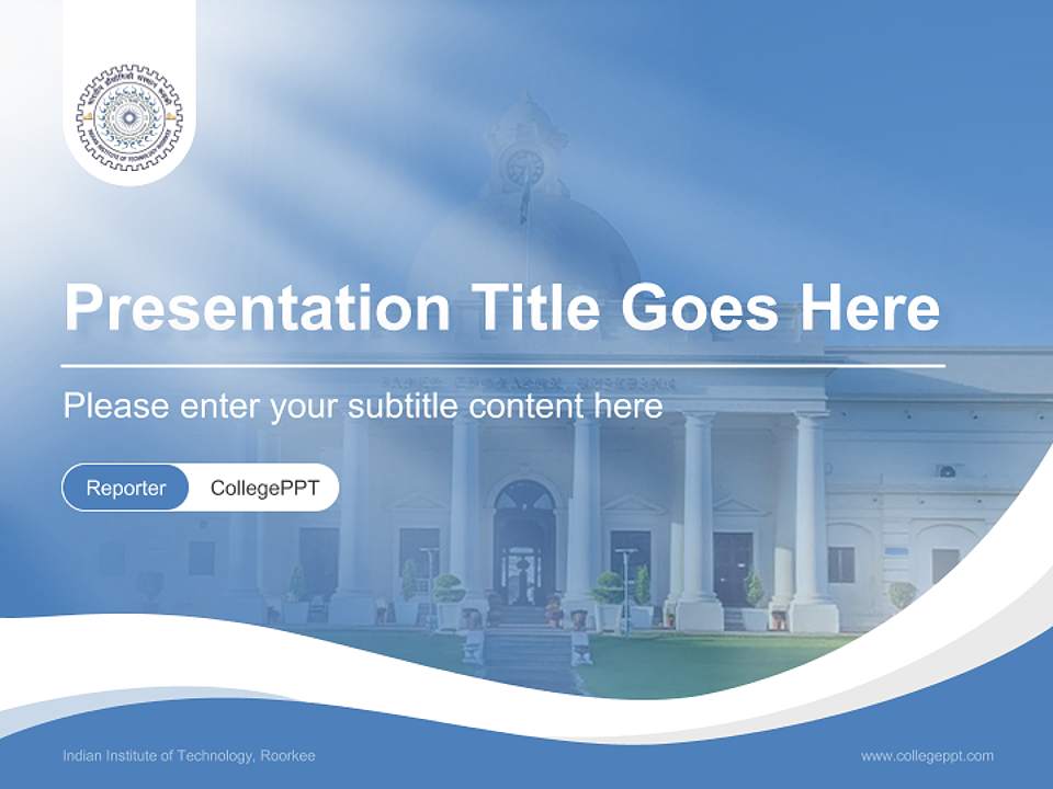 Indian Institute of Technology, Roorkee Lecture Sharing and Networking Event PPT Template4:3 ratio PPT effect preview image4