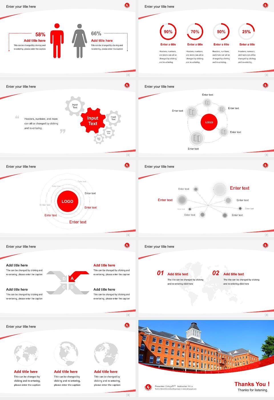 Techno Global University (Meghalaya) Course/Courseware Creation PPT Template16:9 ratio PPT effect preview image4