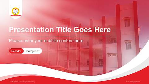 U.P. Rajarshi Tandon Open University Lecture Sharing and Networking Event PPT Template