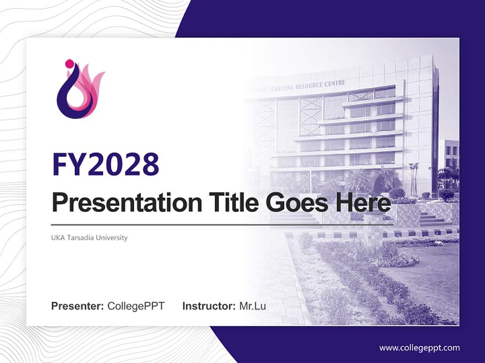 UKA Tarsadia University Academic Presentation/Research Findings Report PPT Template4:3 ratio PPT effect preview image5
