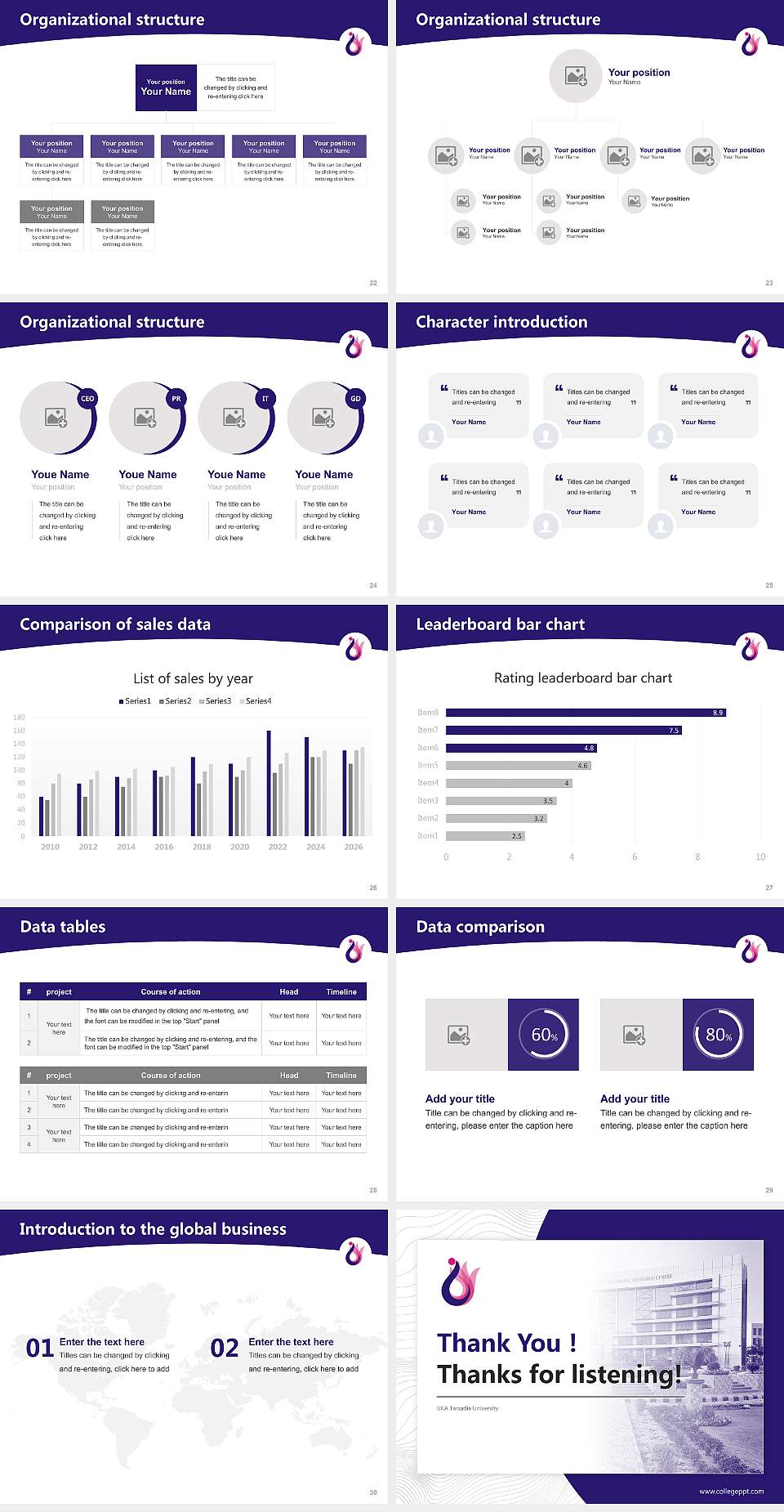UKA Tarsadia University Academic Presentation/Research Findings Report PPT Template4:3 ratio PPT effect preview image4