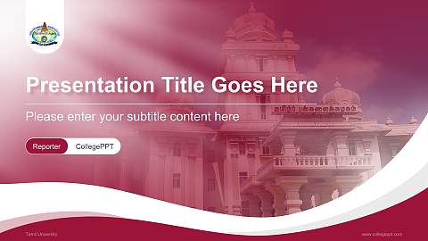 Tamil University Lecture Sharing and Networking Event PPT Template