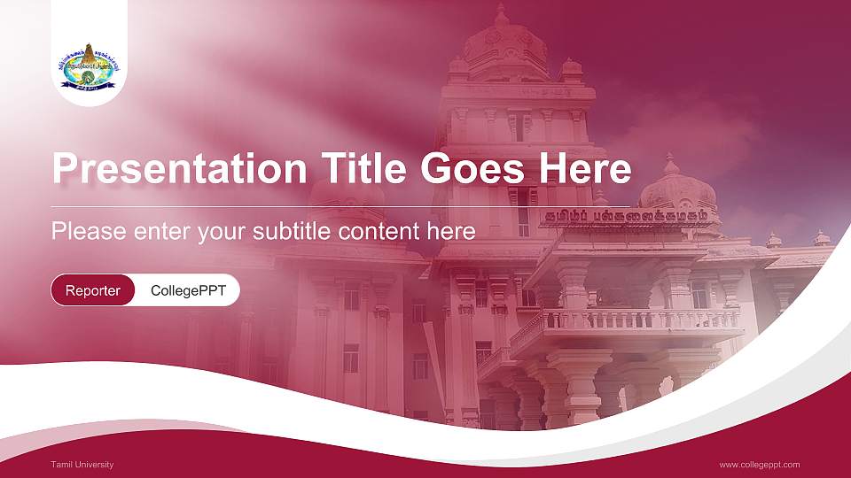 Tamil University Lecture Sharing and Networking Event PPT Template16:9 ratio PPT effect preview image