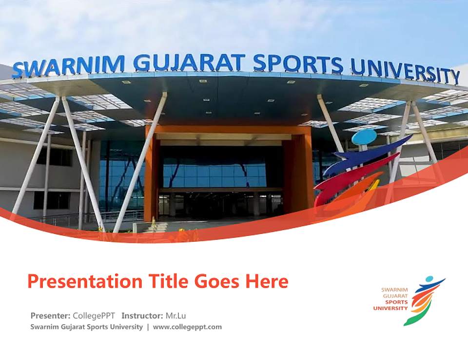 Swarnim Gujarat Sports University Course/Courseware Creation PPT Template4:3 ratio PPT effect preview image5