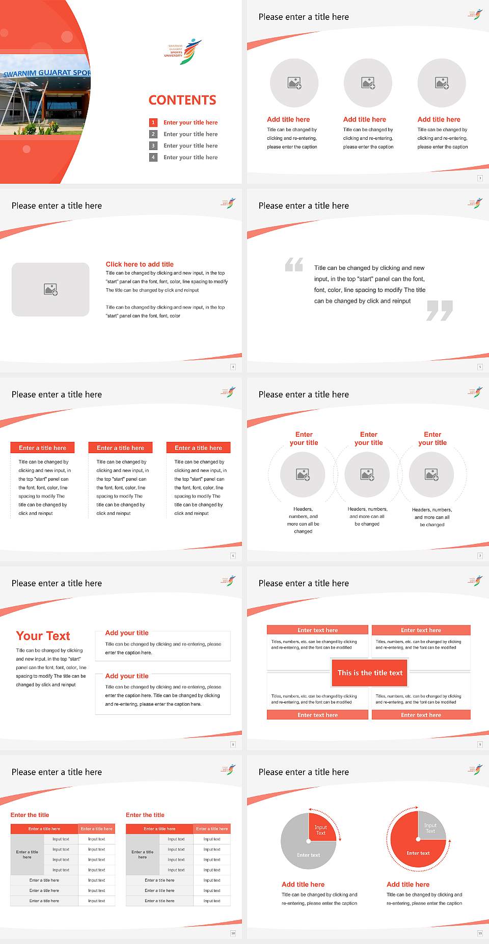 Swarnim Gujarat Sports University Course/Courseware Creation PPT Template4:3 ratio PPT effect preview image2