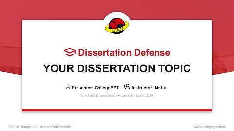 Tamil Nadu Dr. Ambedkar Law University Graduation Thesis Defense PPT Template