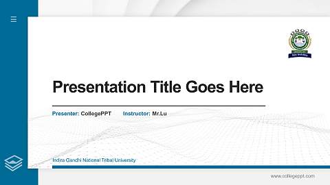 Indira Gandhi National Tribal University Thesis Proposal/Graduation Defense PPT Template