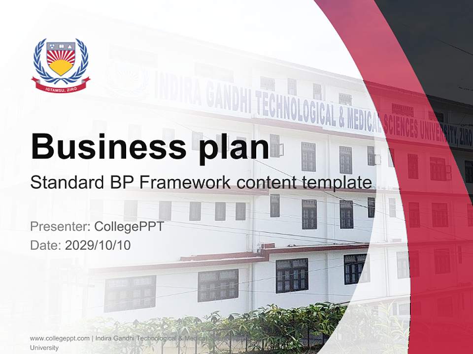 Indira Gandhi Technological & Medical Sciences University Competition/Entrepreneurship Contest PPT Template4:3 ratio PPT effect preview image9