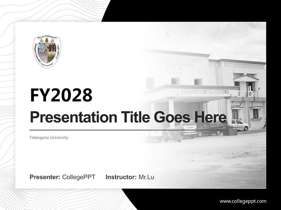 Telangana University Academic Presentation/Research Findings Report PPT Template4:3 ratio PPT effect preview image5