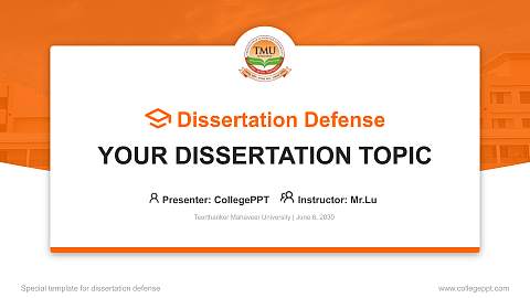 Teerthanker Mahaveer University Graduation Thesis Defense PPT Template