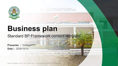 Tamil Nadu Dr. J. Jayalalithaa Fisheries University Competition/Entrepreneurship Contest PPT Template