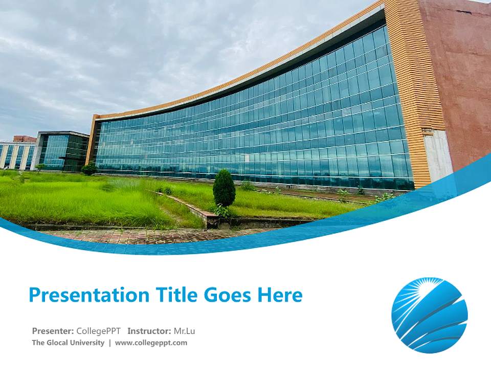 The Glocal University Course/Courseware Creation PPT Template4:3 ratio PPT effect preview image5