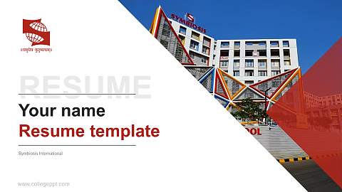 Symbiosis International Resume PPT Template
