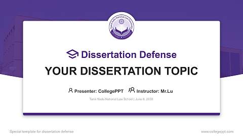 Tamil Nadu National Law School Graduation Thesis Defense PPT Template