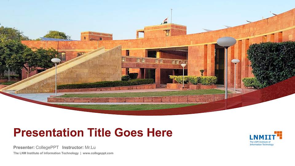 The LNM Institute of Information Technology Course/Courseware Creation PPT Template16:9 ratio PPT effect preview image