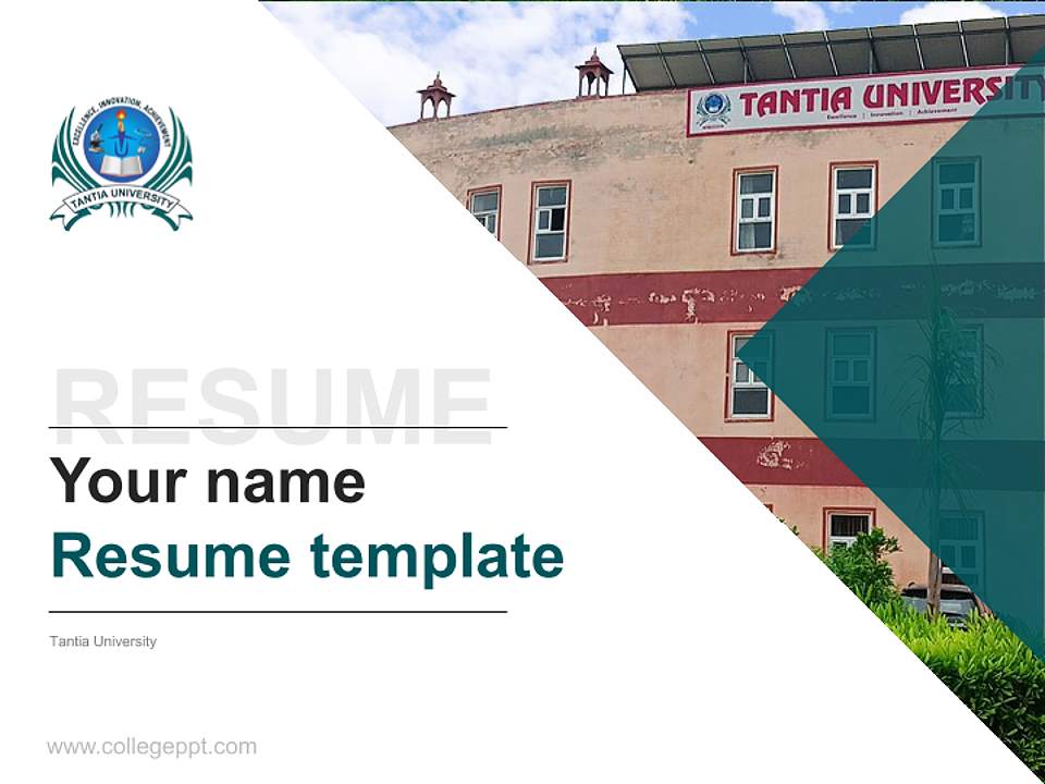 Tantia University Resume PPT Template4:3 ratio PPT effect preview image5