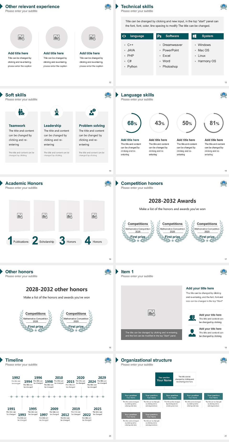 Tantia University Resume PPT Template4:3 ratio PPT effect preview image3