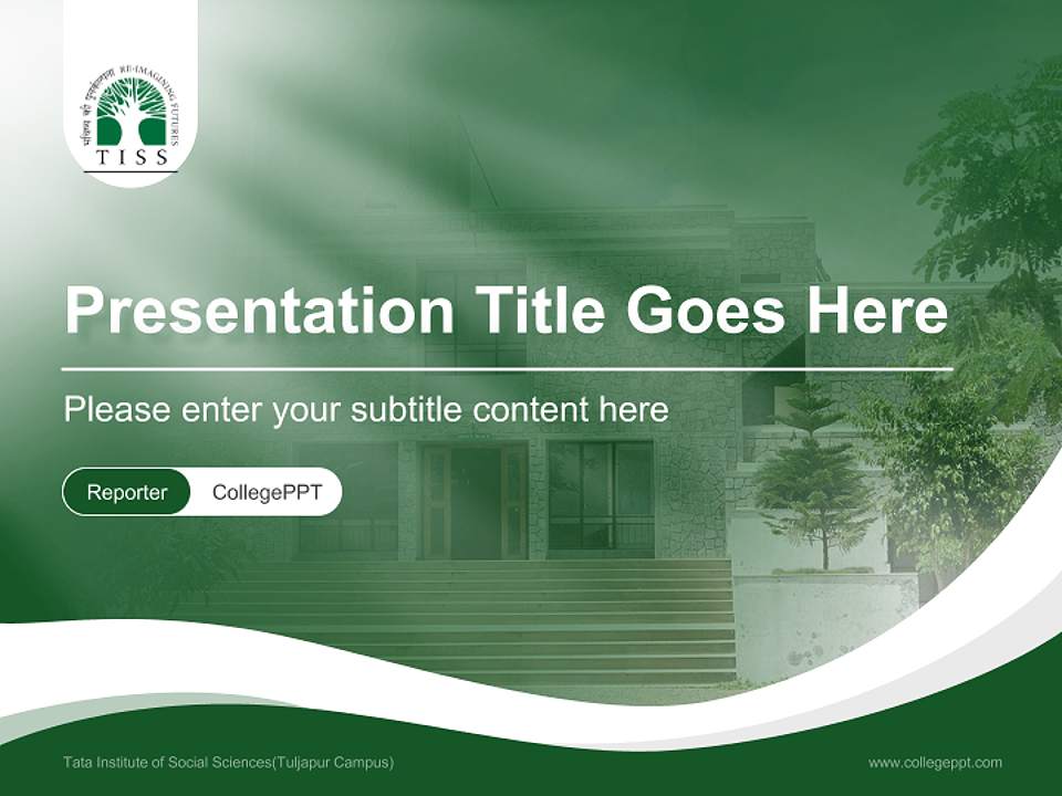 Tata Institute of Social Sciences(Tuljapur Campus) Lecture Sharing and Networking Event PPT Template4:3 ratio PPT effect preview image4