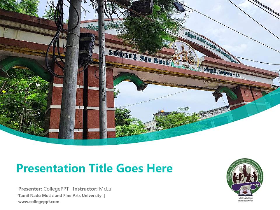 Tamil Nadu Music and Fine Arts University Course/Courseware Creation PPT Template4:3 ratio PPT effect preview image5
