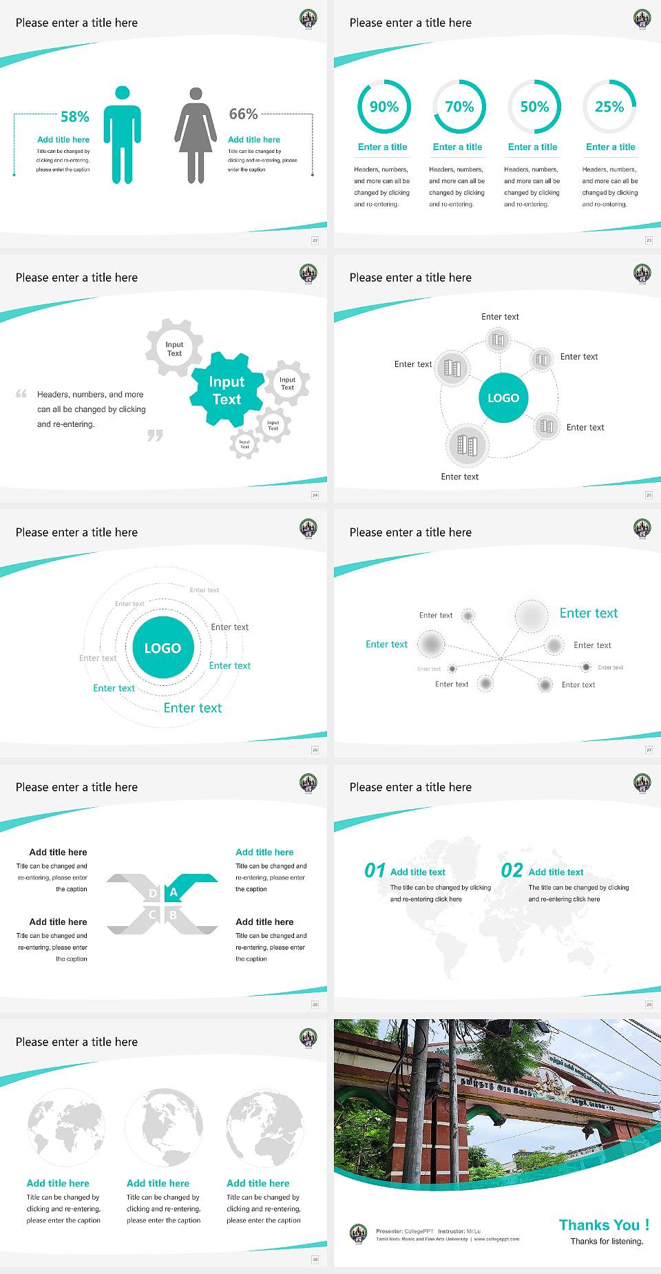 Tamil Nadu Music and Fine Arts University Course/Courseware Creation PPT Template4:3 ratio PPT effect preview image4