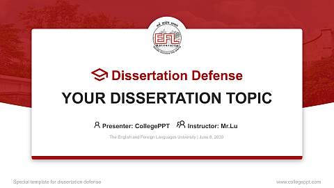 The English and Foreign Languages University Graduation Thesis Defense PPT Template