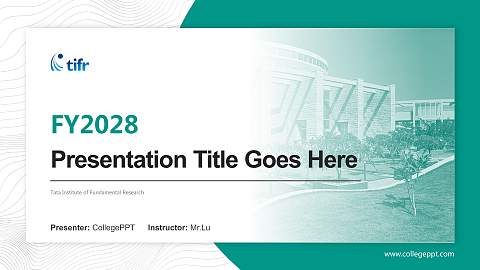 Tata Institute of Fundamental Research Academic Presentation/Research Findings Report PPT Template