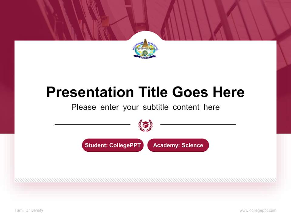 Tamil University National Scholarship Defense PPT Template4:3 ratio PPT effect preview image4