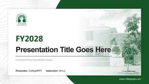 Tata Institute of Social Sciences(Tuljapur Campus) Academic Presentation/Research Findings Report PPT Template
