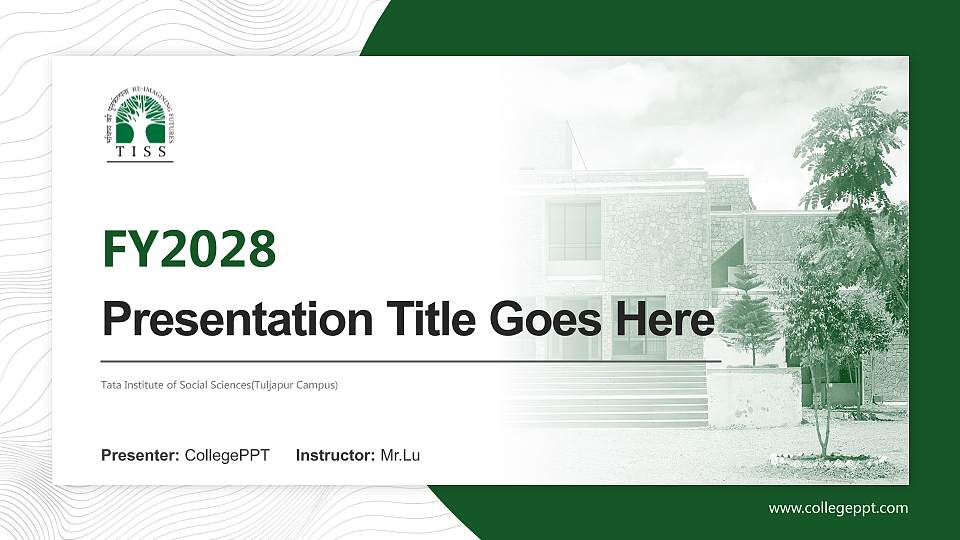 Tata Institute of Social Sciences(Tuljapur Campus) Academic Presentation/Research Findings Report PPT Template16:9 ratio PPT effect preview image