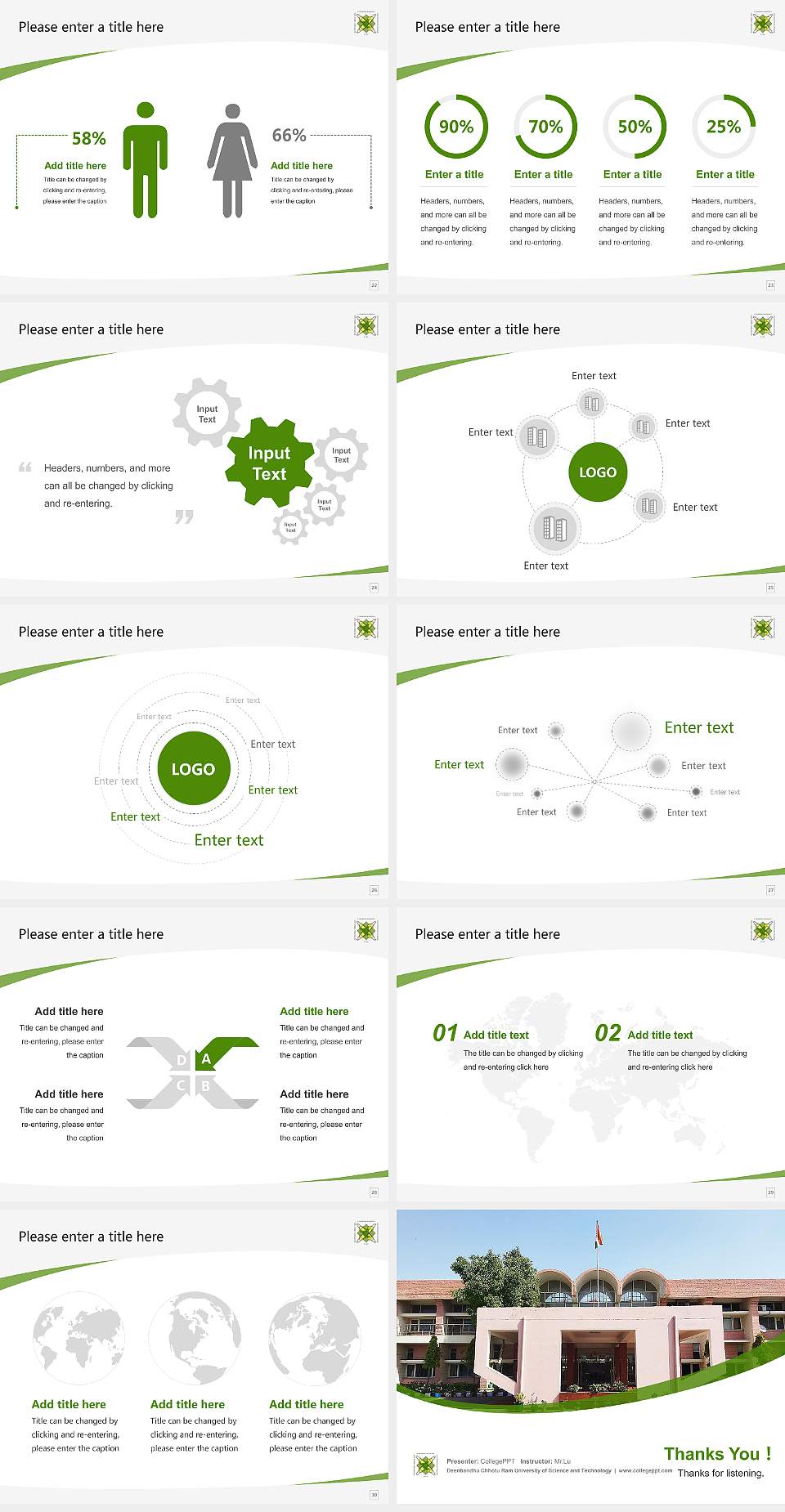 Deenbandhu Chhotu Ram University of Science and Technology Course/Courseware Creation PPT Template4:3 ratio PPT effect preview image4